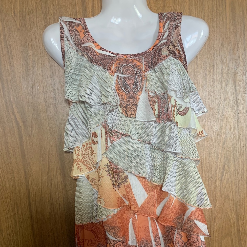 Dressbarn Brown Shades Sleeveless Blouse